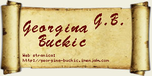 Georgina Buckić vizit kartica